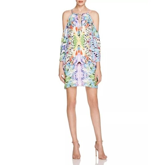 Alexia Admor Cold Shoulder Shift Dress Size Medium - Picture 1 of 6